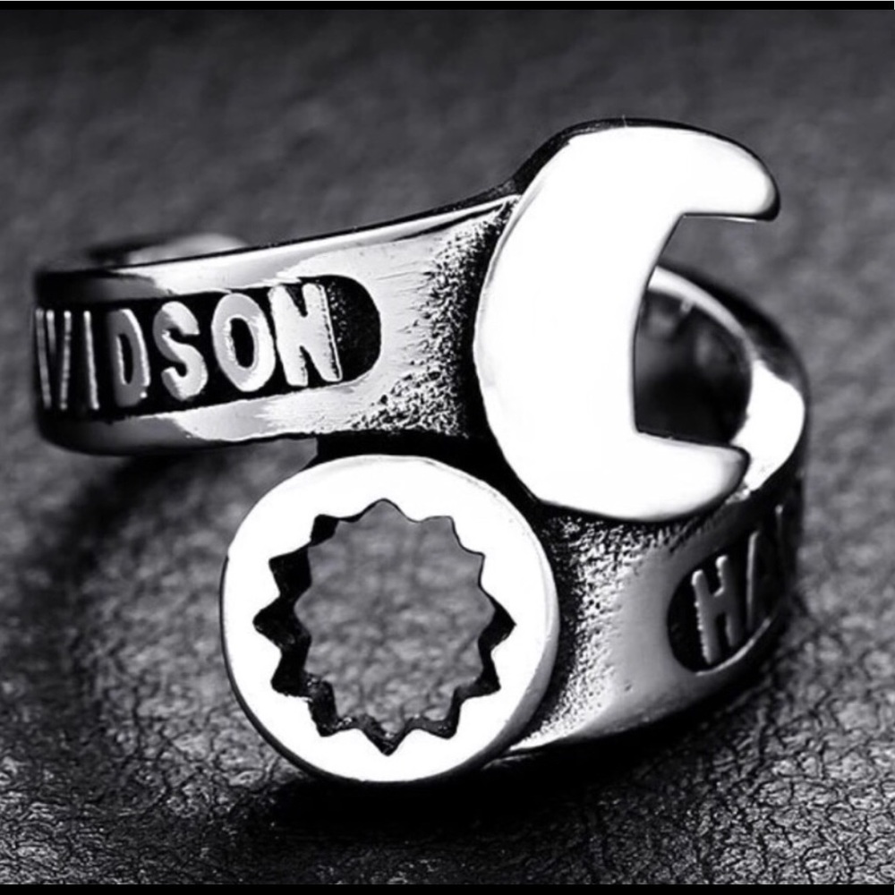 Harley Davidson Wrench Tool Silver Ring Adjustable
